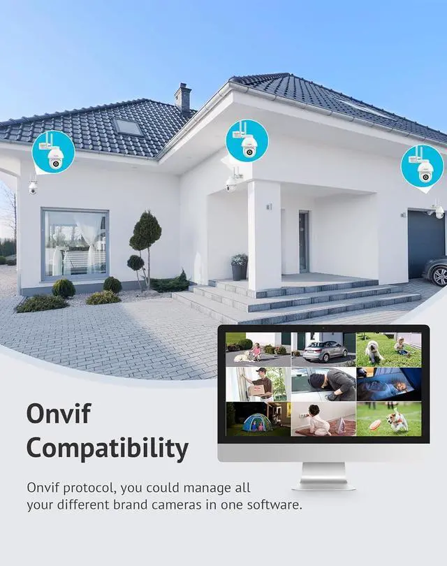 Alt view image 3 of 7 - LaView 5MP Security Camera Outdoor Wired Starlight Color Night Vision,3K Cameras for Home Security AI Human Detection & Auto Tracking, IP65 Outdoor Camera 2-Way Audio, US Cloud, Compatible with Alexa