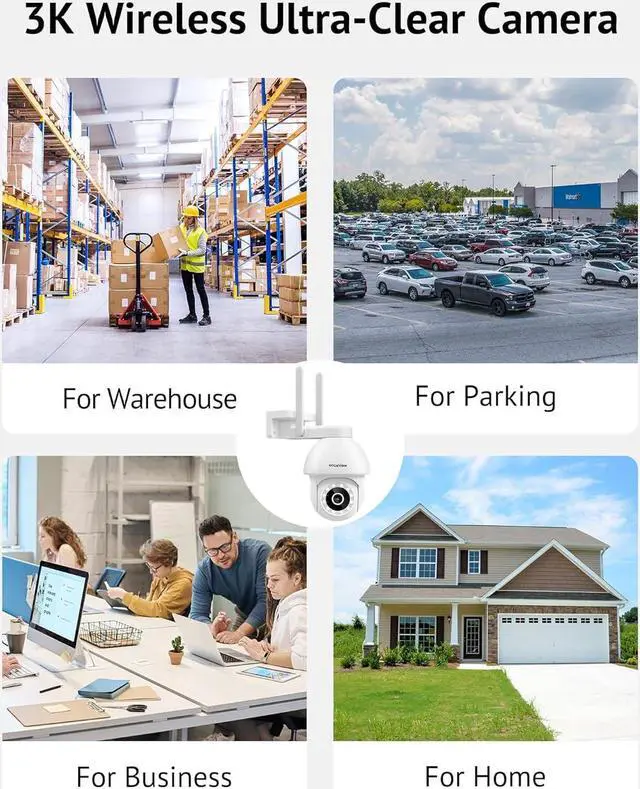 Alt view image 4 of 7 - LaView 5MP Security Camera Outdoor Wired Starlight Color Night Vision,3K Cameras for Home Security AI Human Detection & Auto Tracking, IP65 Outdoor Camera 2-Way Audio, US Cloud, Compatible with Alexa