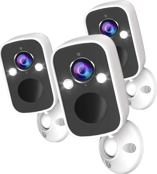 Main image of Security Cameras Wireless Outdoor 3pack,2K Battery Powered Spotlight Siren Alarm WiFi Cameras for Home Security, Color Night Vision, AI Motion Detection,2-Way Talk, Waterproof, Cloud/SD Storage