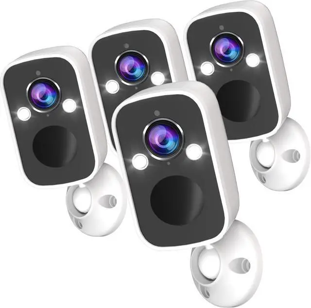 Main image of 2Pack Security Cameras Wireless Outdoor, 2K Battery WiFi Surveillance Indoor Home Camera with AI Motion Detection Spotlight Siren Alarm, Color Night Vision, 2-Way Talk, Waterproof, Cloud/SD Storage