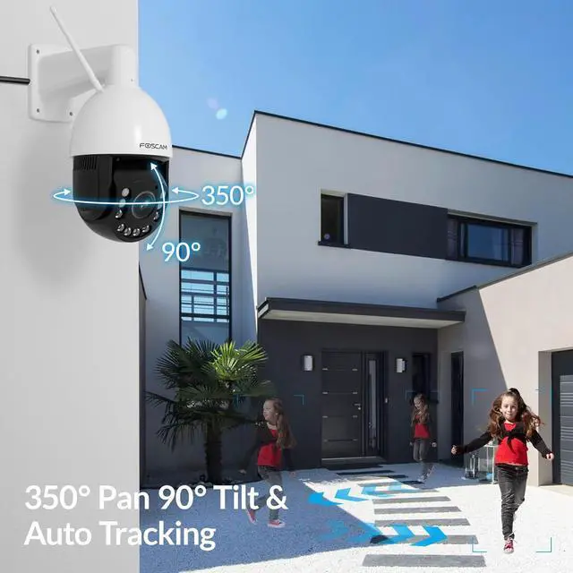 Alt view image 2 of 7 - FOSCAM 4MP WiFi PTZ Outdoor Camera, 18X Optical Zoom with Auto Tracking, 2.4/5GHz WiFi Camera for Home Security, Person/Vehicle/Animal Detection, 656ft Night Vision, 350°Pan 90°Tilt, Two-Way Audio