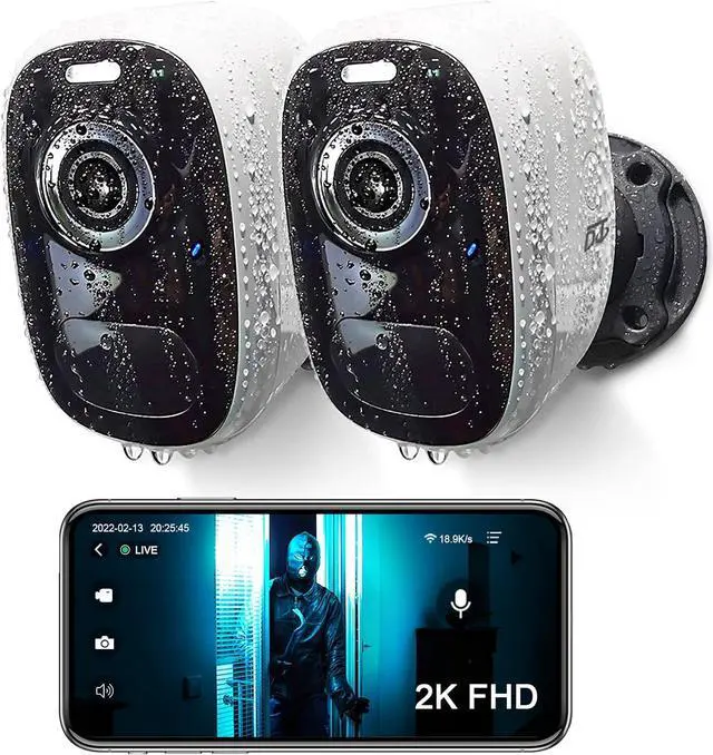 Main image of DCT Magnetic Cameras for Home Security: No Drilling Instant Installation - Wireless WiFi Cam for Outdoor - Motion Detection - Color Night Vision - SD/Cloud Storage