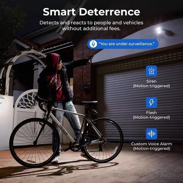 Alt view image 5 of 7 - IMILAB EC6 Dual 2K+2K Plug-in Outdoor Security Camera: Outdoor Camera for Home Security w/Motion Spotlight/Siren, Wired 360° Rotate Cam, Person Tracking, 24/7 Continuous Recording, Color Night Vision