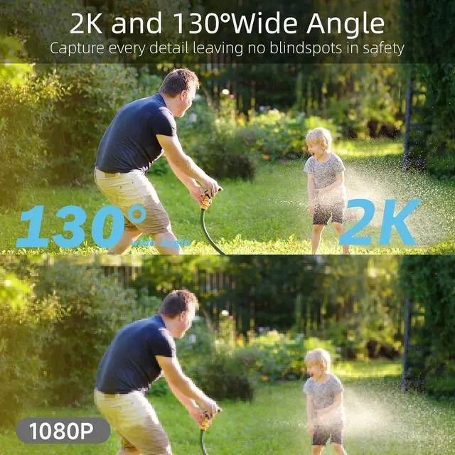 Alt view image 3 of 7 - Rraycom 4Pack Security Cameras Wireless Outdoor for Home Security, 2K Battery Powered WiFi AI Motion Detection Spotlight Siren Alarm Security Camera, Color Night Vision, 2-Way Talk, Cloud/SD, w/Alexa