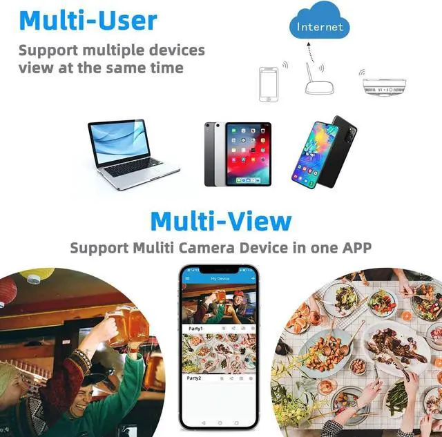 Alt view image 7 of 7 - LIZVIE Smoke Detector Camera, HD 1080P WiFi Camera with Night Vision and Motion Detection Surveillance Camera for Home/Office Security