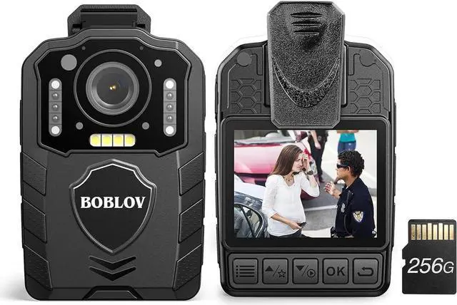 SPIKECAM 4K Body Camera With Audio And Video, 160° Wide Angle, 2" IPS Screen, Ultra-Slim Bodycam Camera With Sound And Night Vision, Type C, External Storage, Personal Body Worn Camera (128G - View #8