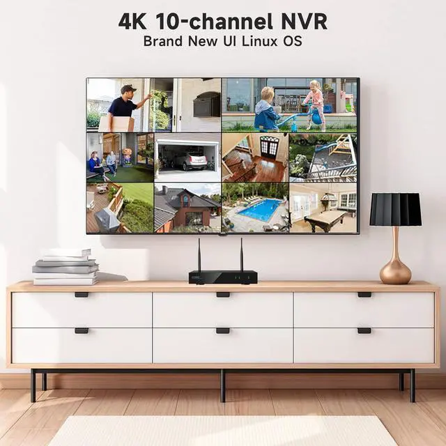 Alt view image 3 of 7 - XMARTO Wireless Security Camera System 10CH 6PC 3MP Wireless Security IP Camera System(Built-in Router, Plug N Play, Mobile View, Night Vision, Supports Audio Microphones)