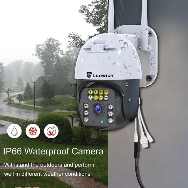 Alt view image 5 of 7 - 8MP PTZ Security Camera Outdoor FHD WiFi IP Camera with Humaniod Detection, Auto Tracking, Color Night Vision, Pan and Tilt, Two Way Talk, Floodlight and Siren, Waterproof