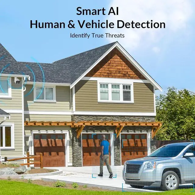 Alt view image 4 of 7 - FOSCAM 4K 8MP NVR PoE Security Camera System 8 Channel NVR 4pcs Wired Outdoors IP PoE 8MP Security Cameras, 2TB HDD, Color Night Vision, 2-Way Audio, AI Human Vehicle Detection, IP66 Waterproof