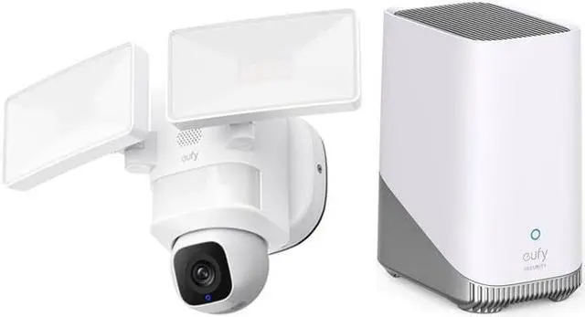 Main image of eufy Security S380 HomeBase (HomeBase 3),eufy Edge Security Center + Floodlight Camera E30, Security Camera Outdoor, 360° Pan and Tilt, 2K Video