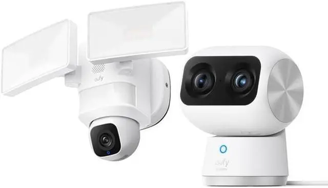 Main image of eufy Security Indoor Cam S350, Dual Cameras, 4K UHD + Floodlight Camera E30, Security Camera Outdoor, 360° Pan and Tilt, 2K Video