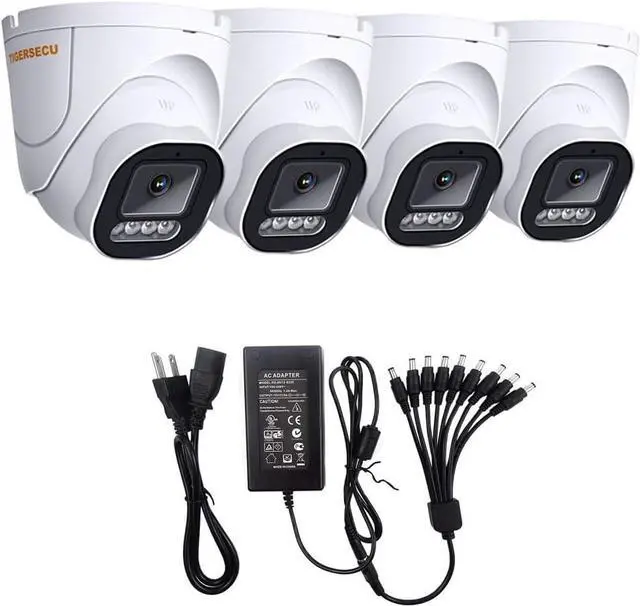 Main image of TIGERSECU 5MP Wide Angle Dome Security Camera Bundle 4-Pack
