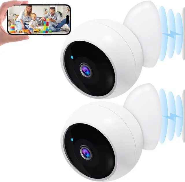 Main image of AMTIFO Security Cameras Wireless Outdoor: Magnetic 2-Pack Install-Free Indoor Smart 2K WiFi - Long Battery Life Powered Cameras for Home Security with AI Motion Detection