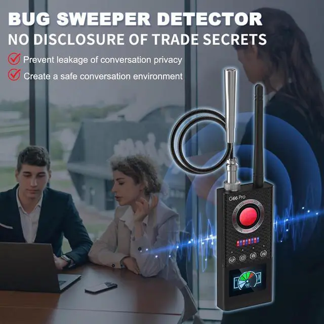 Alt view image 5 of 6 - JAXTIN Hidden Camera Detectors, G66 Pro Hidden Devices detectors with AI Auto Scan, Magnetic GPS Tracker/Bug Detectors, Listening Device Detector, Infrared Camera Finder, LED Display (Medium)