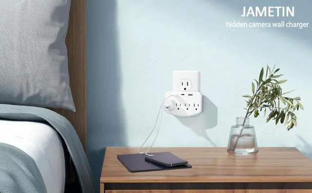 Alt view image 2 of 6 - HD 1080P Outlet Camera Wireless Cameras Mini Small Nanny Cam Indoor Camera for Home Security Wall Charger WiFi Camera