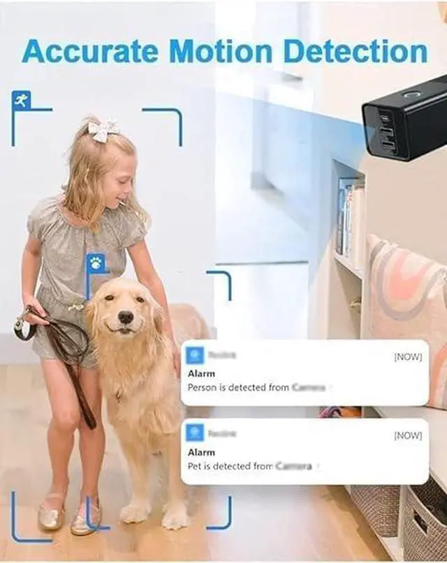 Alt view image 3 of 7 - Hidden Camera Wall Outlet Camera Charger HD 1080P Spy Camera WiFi Nanny Cam with Video and Motion Detection Cameras for Home Security Indoor/Outdoor