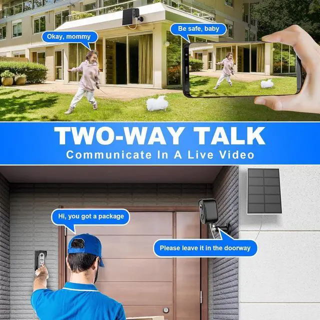 Alt view image 6 of 7 - Security Cameras Wireless Outdoor, 2K WiFi Cameras for Home Security with Solar Panel Battery Powered AI Motion Detection Spotlight Siren Alarm Surveillance Home Security Cameras, Color Night Vision