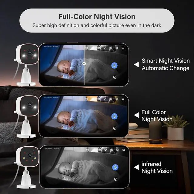 Alt view image 3 of 7 - Jennov Outdoor/Indoor Security Cameras 5Ghz/2.4Ghz, 2K HD WiFi/Color Night Vision/Motion Detection /2-Way Audio/IP66 Waterproof Pet Dog Cat Baby Monitor Camera for Home Security