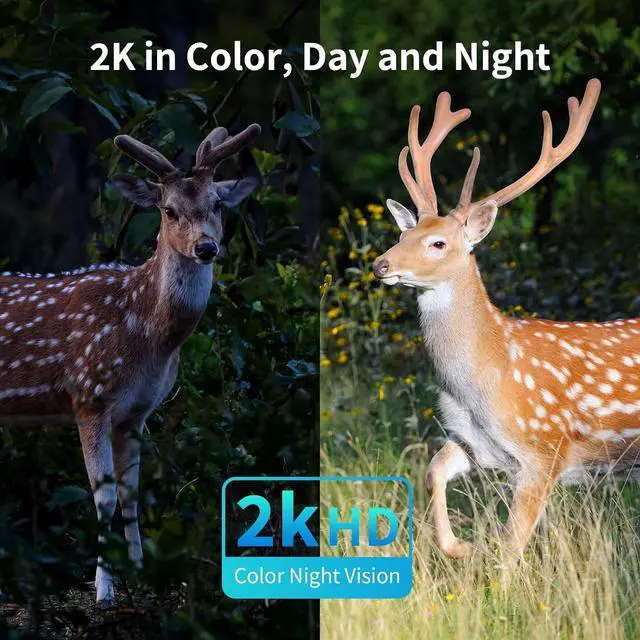 Alt view image 5 of 7 - 4G LTE Cellular Security Cameras Outdoor, 2 Pack No WiFi Security Camera Solar Powered with 360° View, 2K Color Night Vision, Includes SIM Card(Support Verizon/AT&T/T-Mobile)