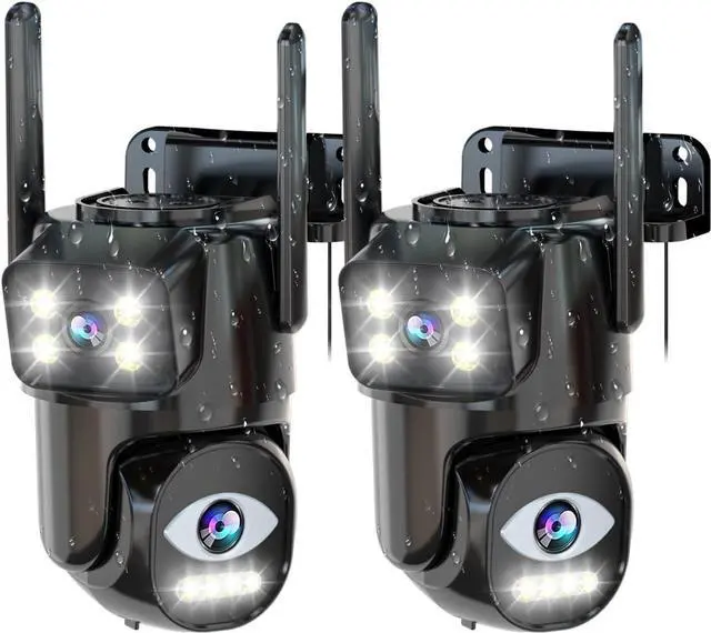 Main image of Gadpiparty Security Cameras Outdoor Wifi,5G/2.4G Cameras for Home Security with Dual Lens,Motion tracking,Night Vision,24/7 continous record,Work With NVR/DVR Surveillance System,Weather Proof,SD/Clo