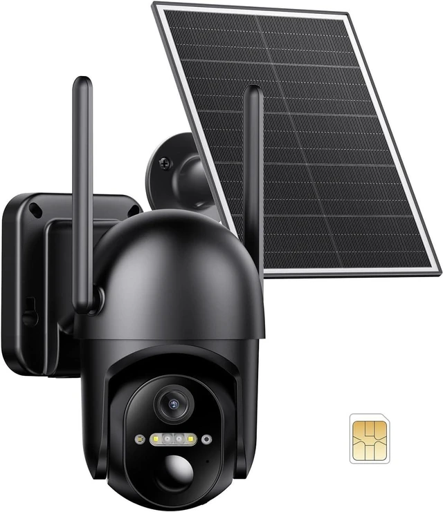 Cellular Security Camera Outdoor with 4G LTE SIM Card, No WiFi Needed ...