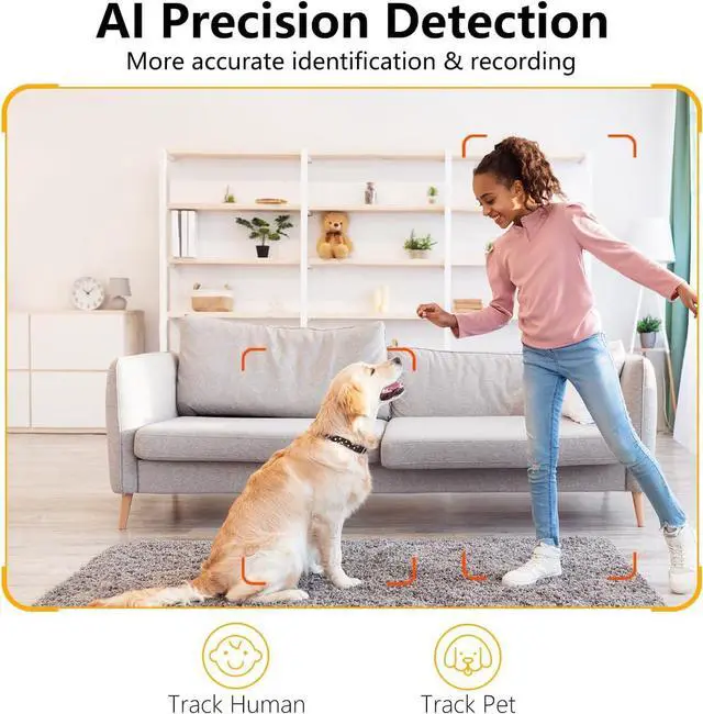 Alt view image 3 of 7 - [5G & 2.4G] 2-Pack Indoor Security Cameras, 2K Cameras for Home Security with Night Vision, Baby/Dog/Pet/Elder Camera with Phone App, Auto Tracking, Human/Pet Detection, Cloud&SD Storage