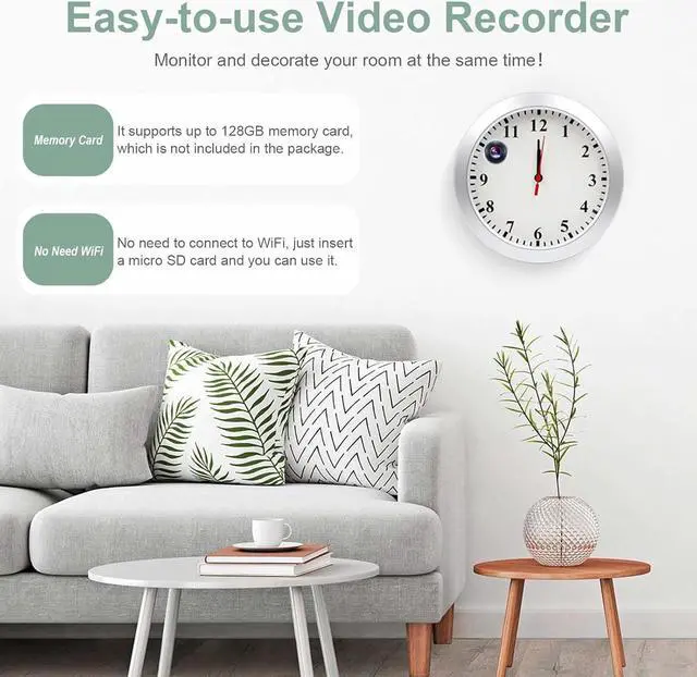 Alt view image 5 of 7 - Hidden Camera 1080P HD Video Recorder with Motio Detection Loop Recording Security Nanny Cam Video-Only Camera for Home/Office, No WiFi Function