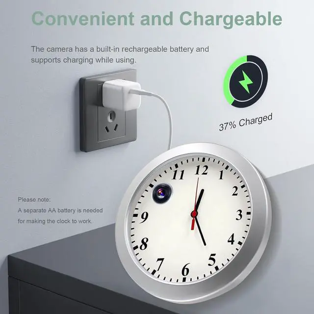 Alt view image 6 of 7 - Hidden Camera 1080P HD Video Recorder with Motio Detection Loop Recording Security Nanny Cam Video-Only Camera for Home/Office, No WiFi Function