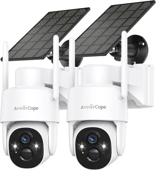 Main image of Solar Security Cameras Wireless Outdoor,360° View Battery Powered with Spotlight Color Night Vision,2K WiFi Home Security,PIR Sensor,Wireless Easy Install, 2.4 GHz Wi-Fi