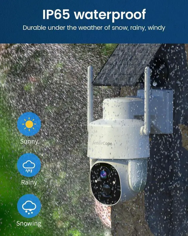 Alt view image 3 of 7 - Solar Security Cameras Wireless Outdoor,360° View Battery Powered with Spotlight Color Night Vision,2K WiFi Home Security,PIR Sensor,Wireless Easy Install, 2.4 GHz Wi-Fi