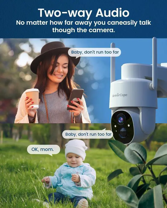 Alt view image 2 of 7 - Solar Security Cameras Wireless Outdoor,360° View Battery Powered with Spotlight Color Night Vision,2K WiFi Home Security,PIR Sensor,Wireless Easy Install, 2.4 GHz Wi-Fi