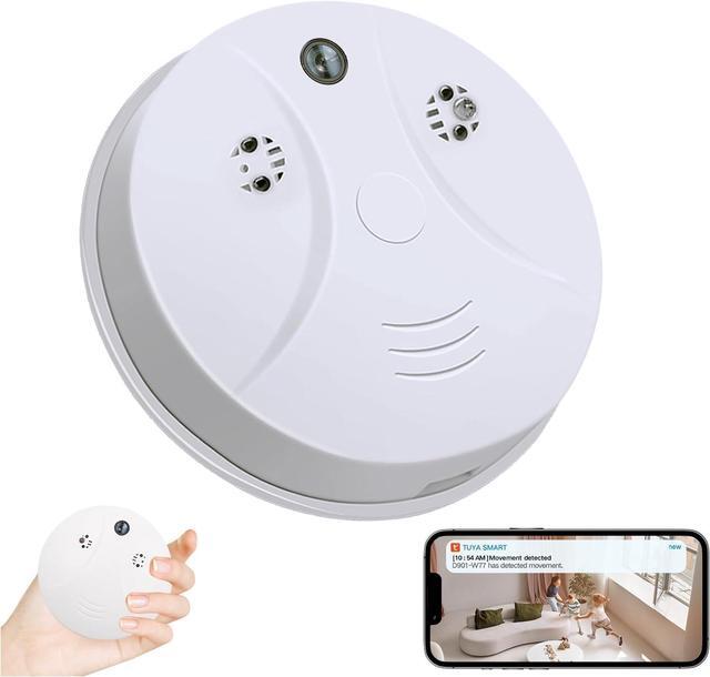 Smoke Detector Camera WiFi 1080P Home Security Camera No Audio Nanny Cam With Motion Detector For Indoor