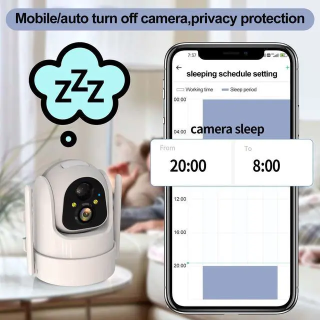 Alt view image 6 of 7 - Wireless Solar Outdoor Security PTZ AI Motion Detection Audio WiFi Camera,Home Security,Spotlight Colorful Night Vision,360 View,IP65 Waterproof,PIR Alarm,Rechargeable