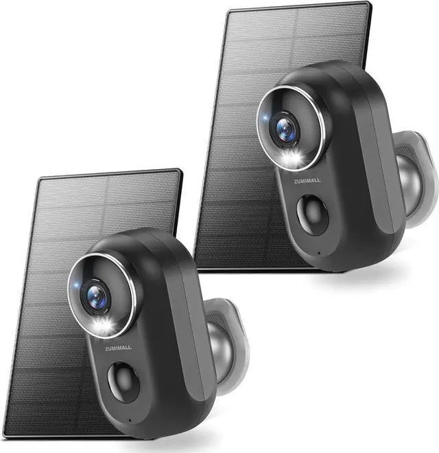 Alt view image 2 of 7 - ZUMIMALL Solar Security Cameras Wireless Outdoor, Doorbell Camera Wireless