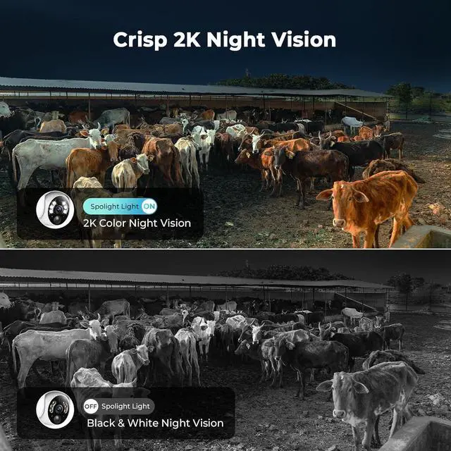 Alt view image 5 of 7 - 4G LTE Cellular Security Camera Supports Unlimited Data Plan, 2K Color Night Vision, 360° Live View, Motion Alerts, Remote Access, Solar Po