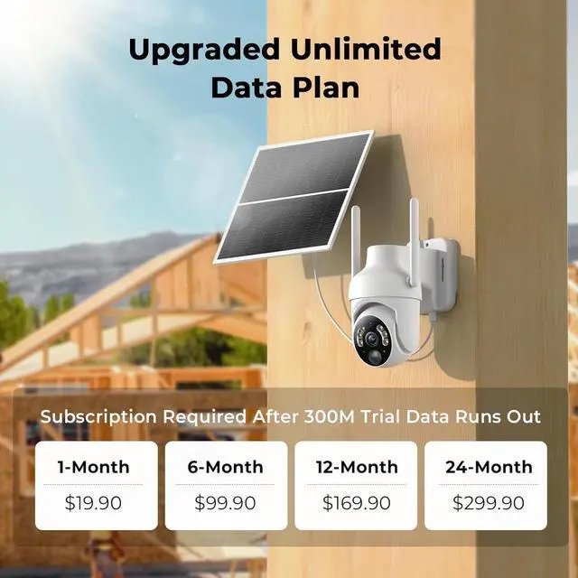 Alt view image 4 of 7 - 4G LTE Cellular Security Camera Supports Unlimited Data Plan, 2K Color Night Vision, 360° Live View, Motion Alerts, Remote Access, Solar Po