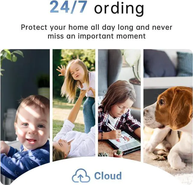 Alt view image 4 of 7 - Light Bulb Security Cameras Wireless Outdoor - 5G&2.4G WiFi Bulb Cameras for Home Security Outside Indoor, Full-Color Night Vision, Siren Alarm, 24/7 Recording Bulb Camera Work with Alexa (Black)