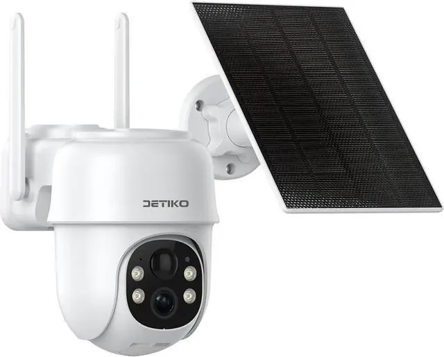 Solar Security Cameras Wireless Outdoor, 360° Pan View Battery