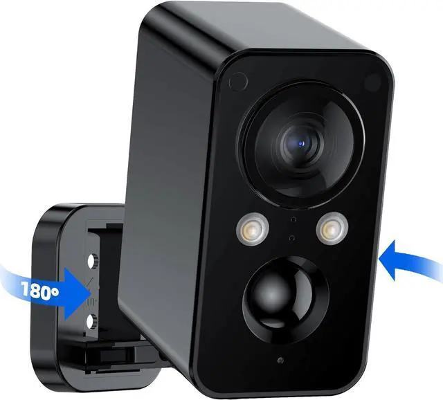 Main image of Security Cameras Wireless Outdoor Battery: 180° Horizontal Camera for Home Security Battery WiFi Outside Surveillance Camera CCTV Cam System with Color Night Vision Motion Sensor