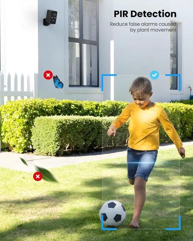 Alt view image 7 of 7 - Security Cameras Wireless Outdoor Battery: 180° Horizontal Camera for Home Security Battery WiFi Outside Surveillance Camera CCTV Cam System with Color Night Vision Motion Sensor