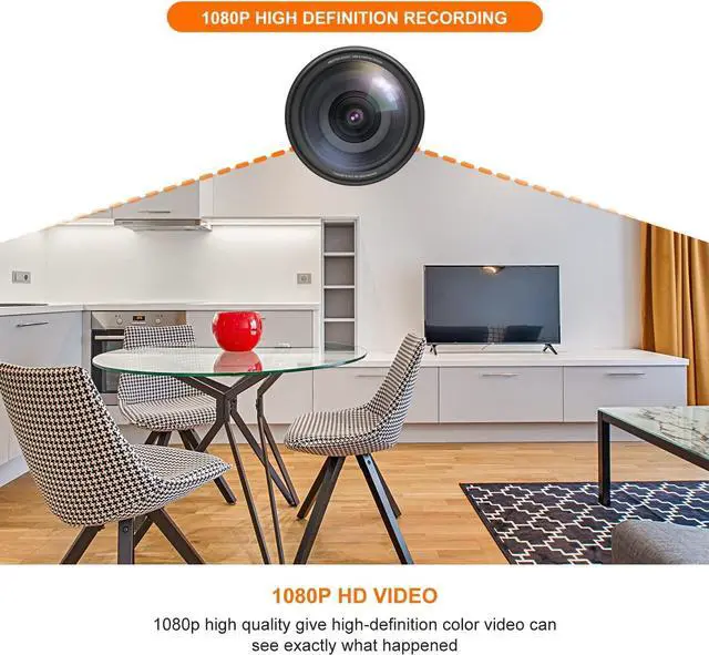 Alt view image 4 of 7 - Home Security Camera HD 1080P Indoor with Clock Detector, WiFi Smart Camera with Night Vision,Motion Detection  (A13), BLACK