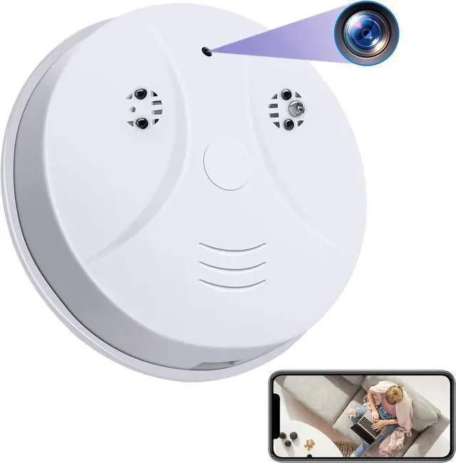 Main image of Hidden Camera Smoke Detector Wireless WiFi Camera HD 1080P Video Small Camera with Night Vision and Motion Detection, Indoor Camera for Home, No Sound