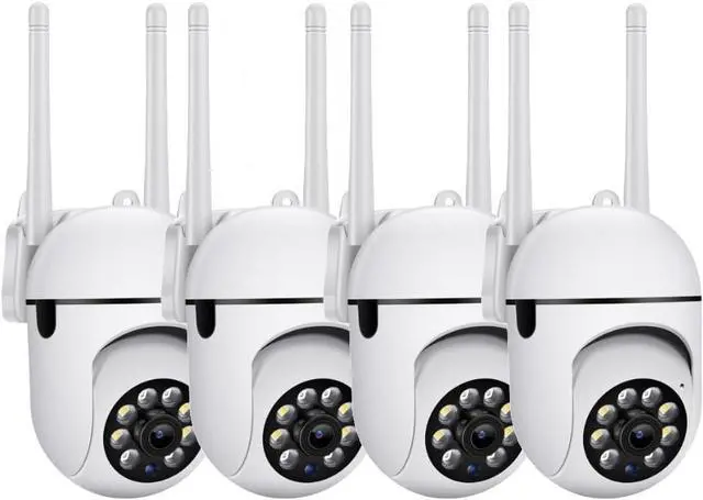 Main image of Gadpiparty EVERSECU 1080P Outdoor WiFi PTZ Security Camera, 2.4G&5GWiFi, Auto Tracking, 2 Way Audio, Spot Night Vision, SD Card & Cloud Storage, Indoor/Outdoor CCTV Camera for Baby/Elderly (4pcs)