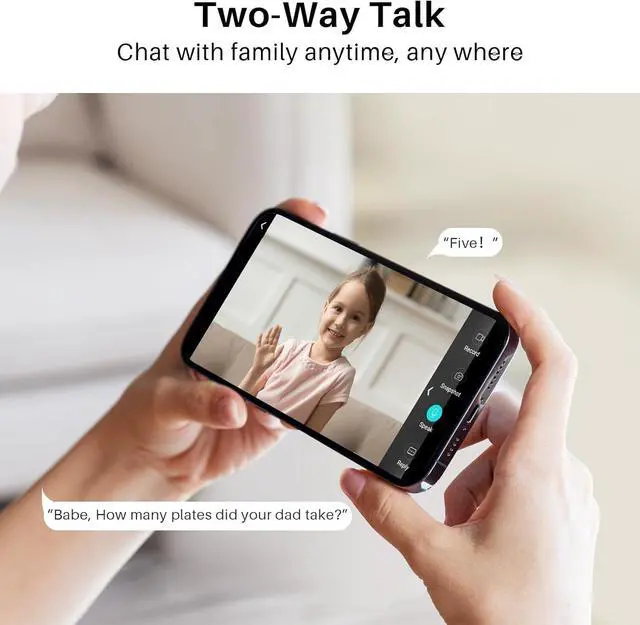 Alt view image 3 of 7 - WUUK 4MP Indoor Security Camera, Pan Tilt Cam for Baby Monitor, Wi-Fi Home Security Pet Camera for Dog or Cat, Motion Detection & Tracking, Night Vision, 2-Way Audio, Compatible with Alexa & Google