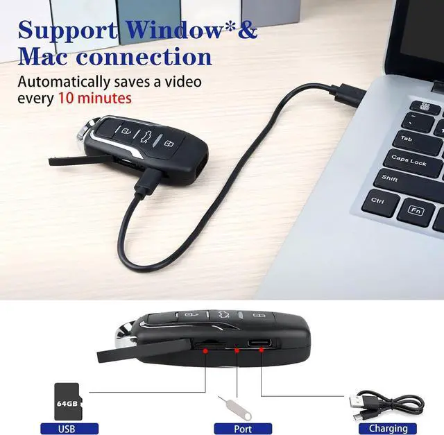 Alt view image 5 of 7 - Hidden Camera Car Key -1080P-Portable Mini Camera-Hidden Camera with Motion Detection Security Camera
