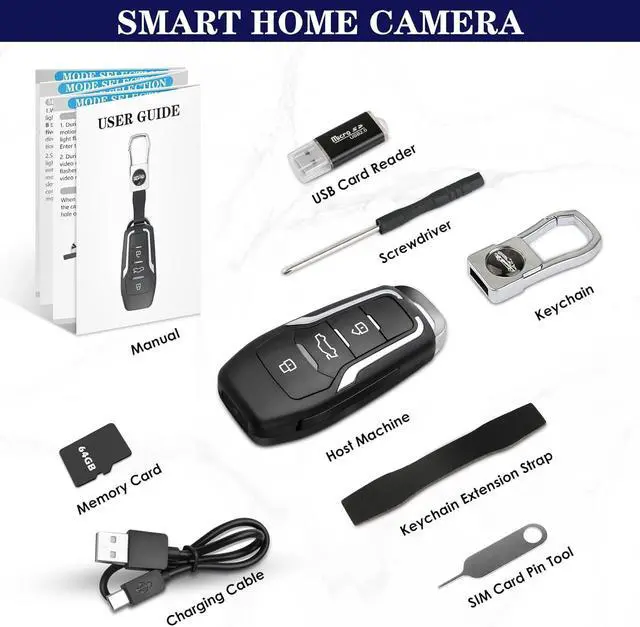 Alt view image 6 of 7 - Hidden Camera Car Key -1080P-Portable Mini Camera-Hidden Camera with Motion Detection Security Camera