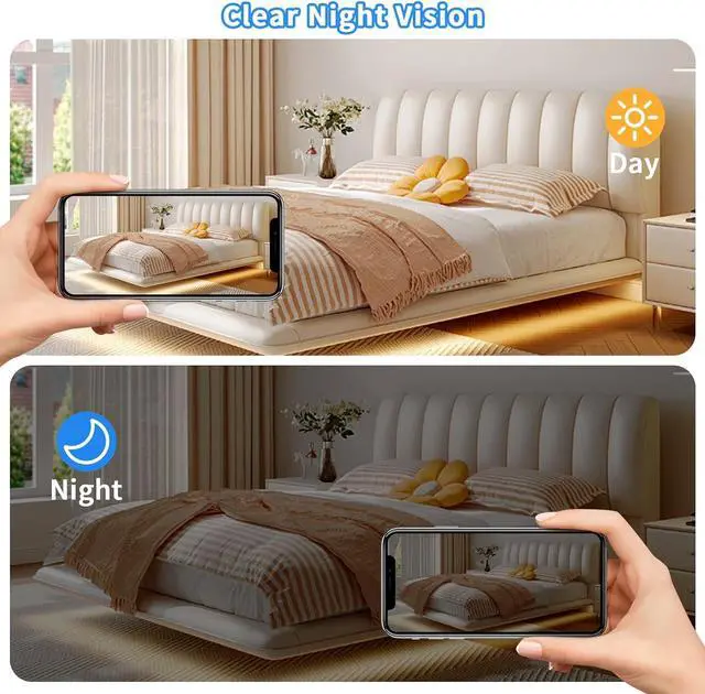 Alt view image 3 of 7 - Hidden Camera Bluetooth Speaker, 4K HD WiFi Hidden Camera Clock with Video Night Vision Motion Detection, Clock Camera Spy Cam, Hidden Cameras for Home Security Indoor