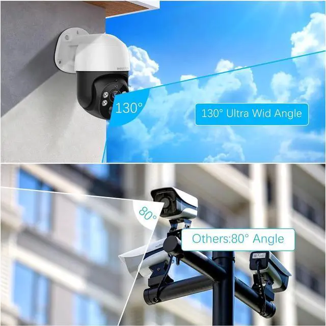 Alt view image 5 of 7 - Gadpiparty Auto Tracking 4K 2-Way Audio PTZ PoE Outdoor Wired Security Cameras System Home Wired Cameras Video Surveillance DVR Kit