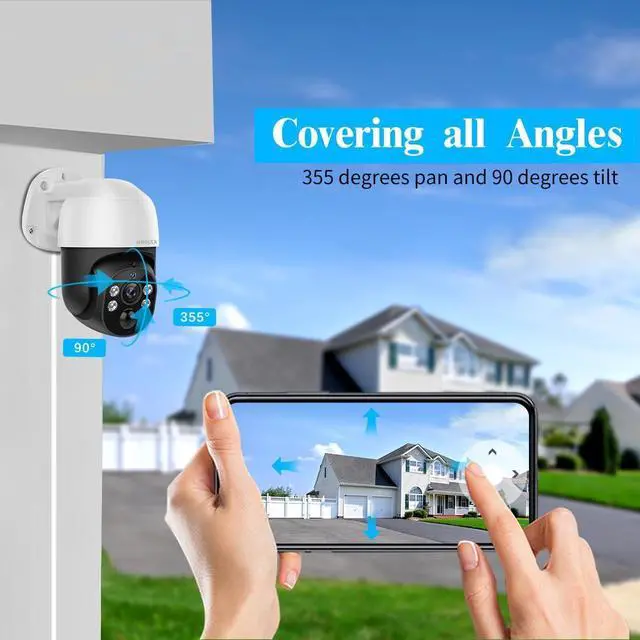 Alt view image 6 of 7 - OOSSXX (PoE 4K PTZ Extend Camera) 2-Way Audio 4K/8.0 Megapixel PTZ PoE Outdoor Home Security Camera System Wired Outdoor Video Surveillance IP Cameras