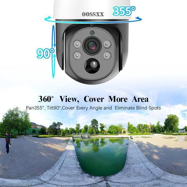 Alt view image 7 of 7 - OOSSXX (PoE 4K PTZ Extend Camera) 2-Way Audio 4K/8.0 Megapixel PTZ PoE Outdoor Home Security Camera System Wired Outdoor Video Surveillance IP Cameras
